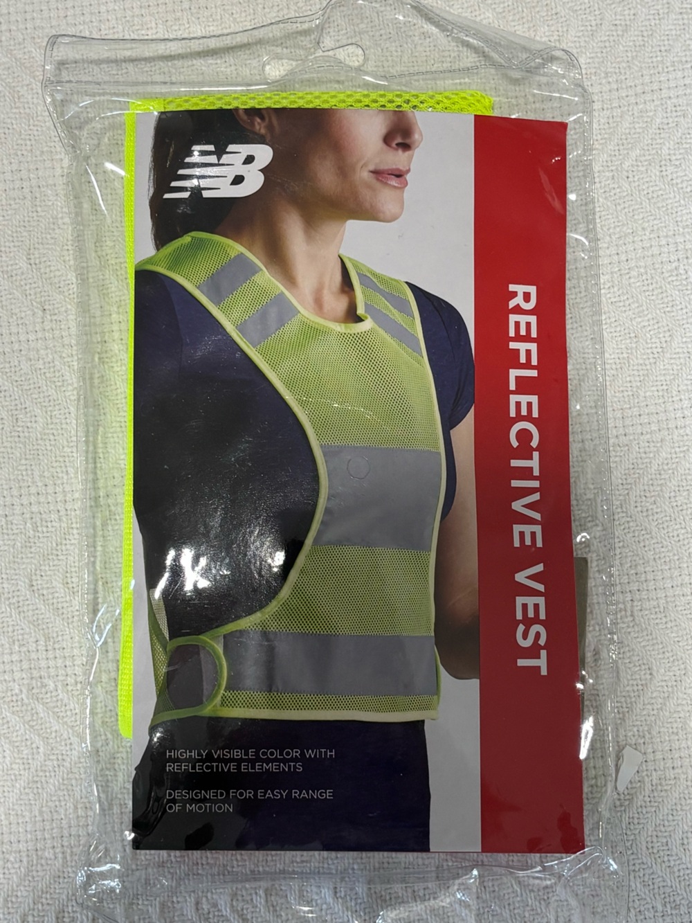 New Balance High-Visibility Safety Vest in Neon Yellow and Gray - Picture 2 of 7